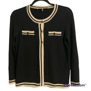 TRINA TURK 100% Merino Wool Button Front Cardigan sz. Small